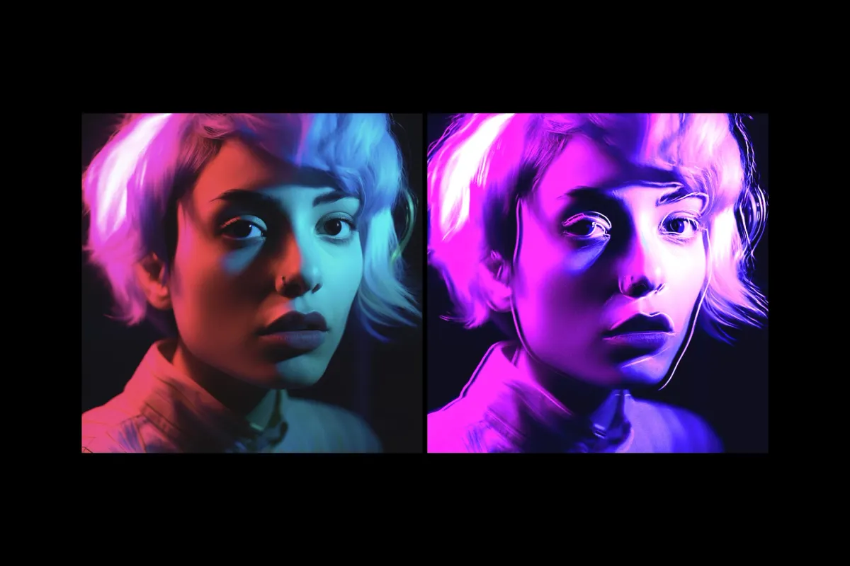 Bright Outline Photo Effect