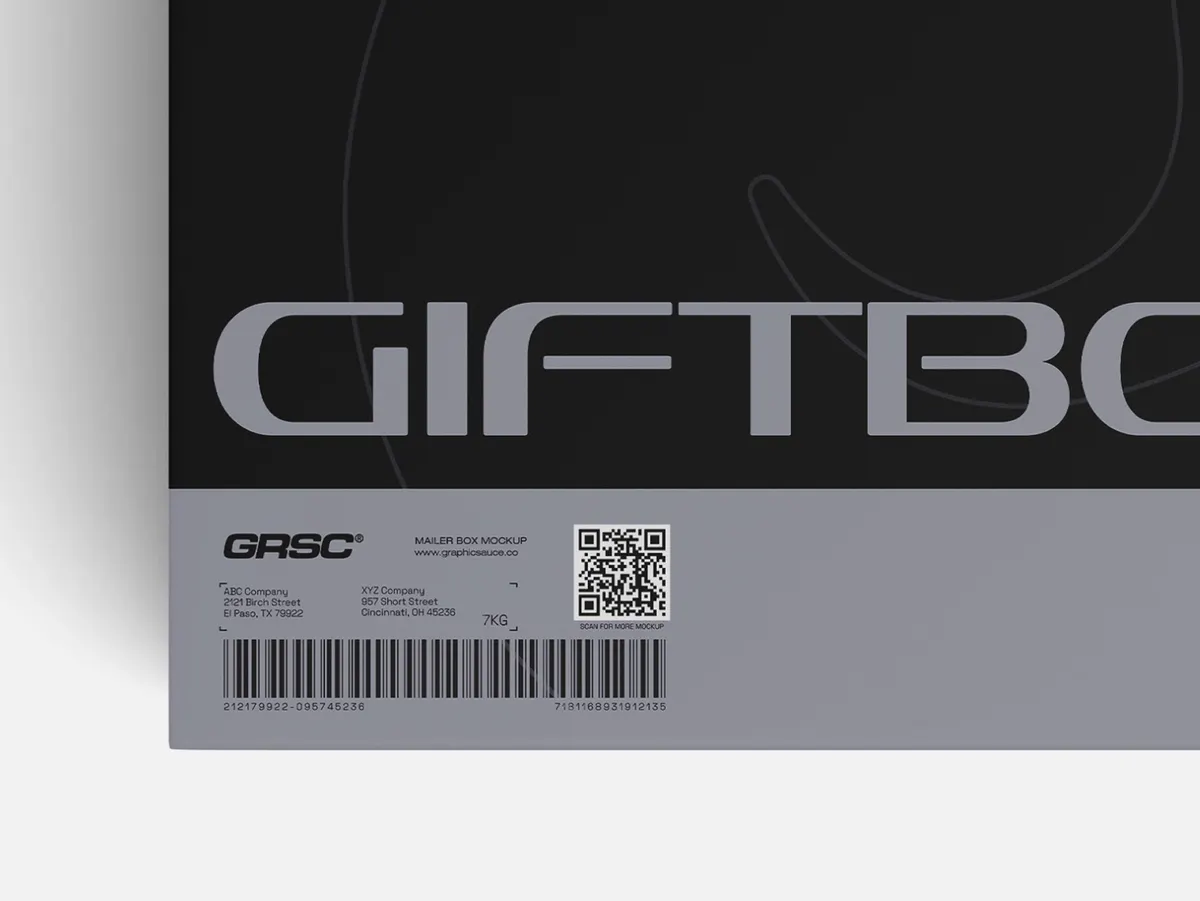 Top View Gift Box Mockup