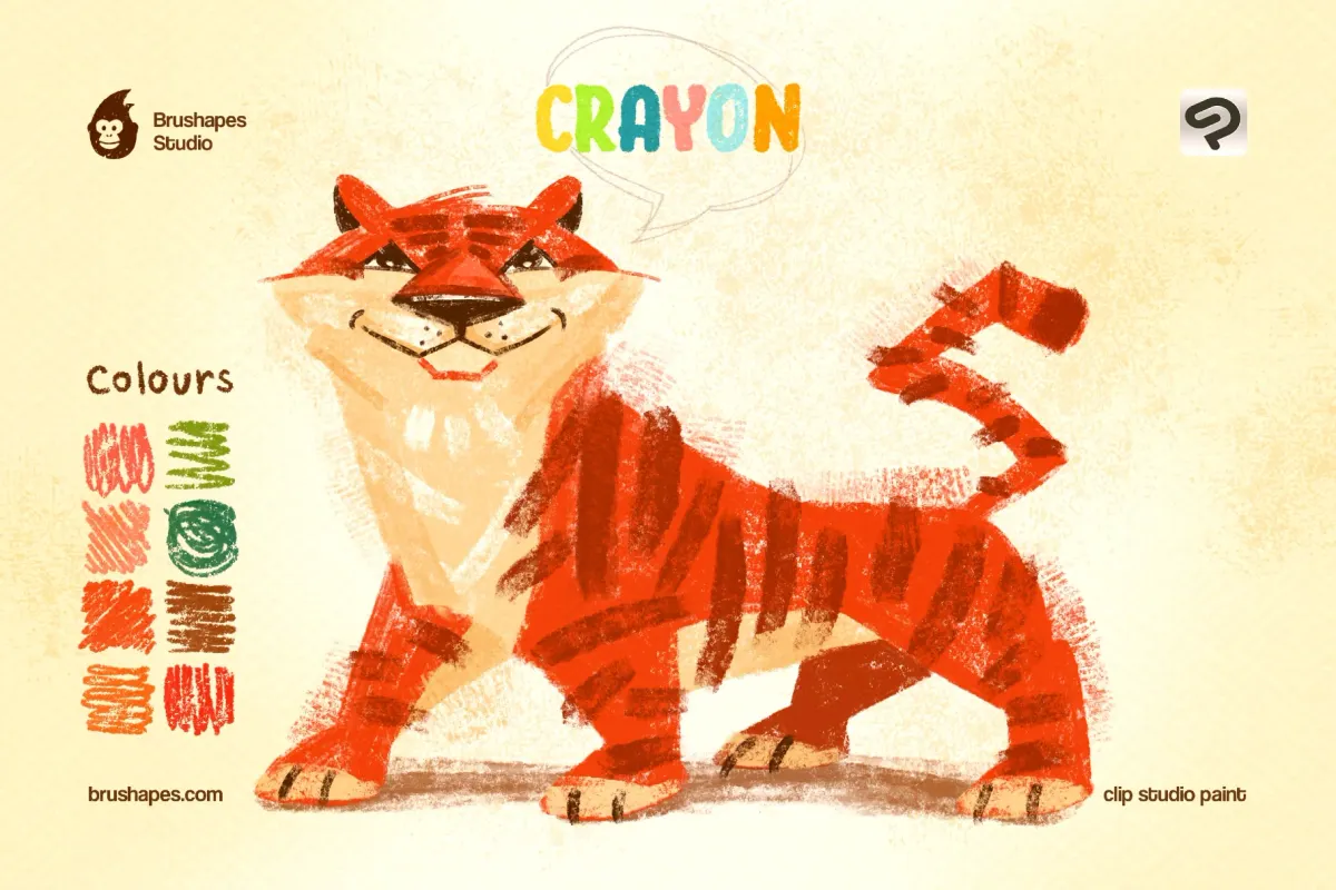 Joyful Crayon Clip Studio Brushes