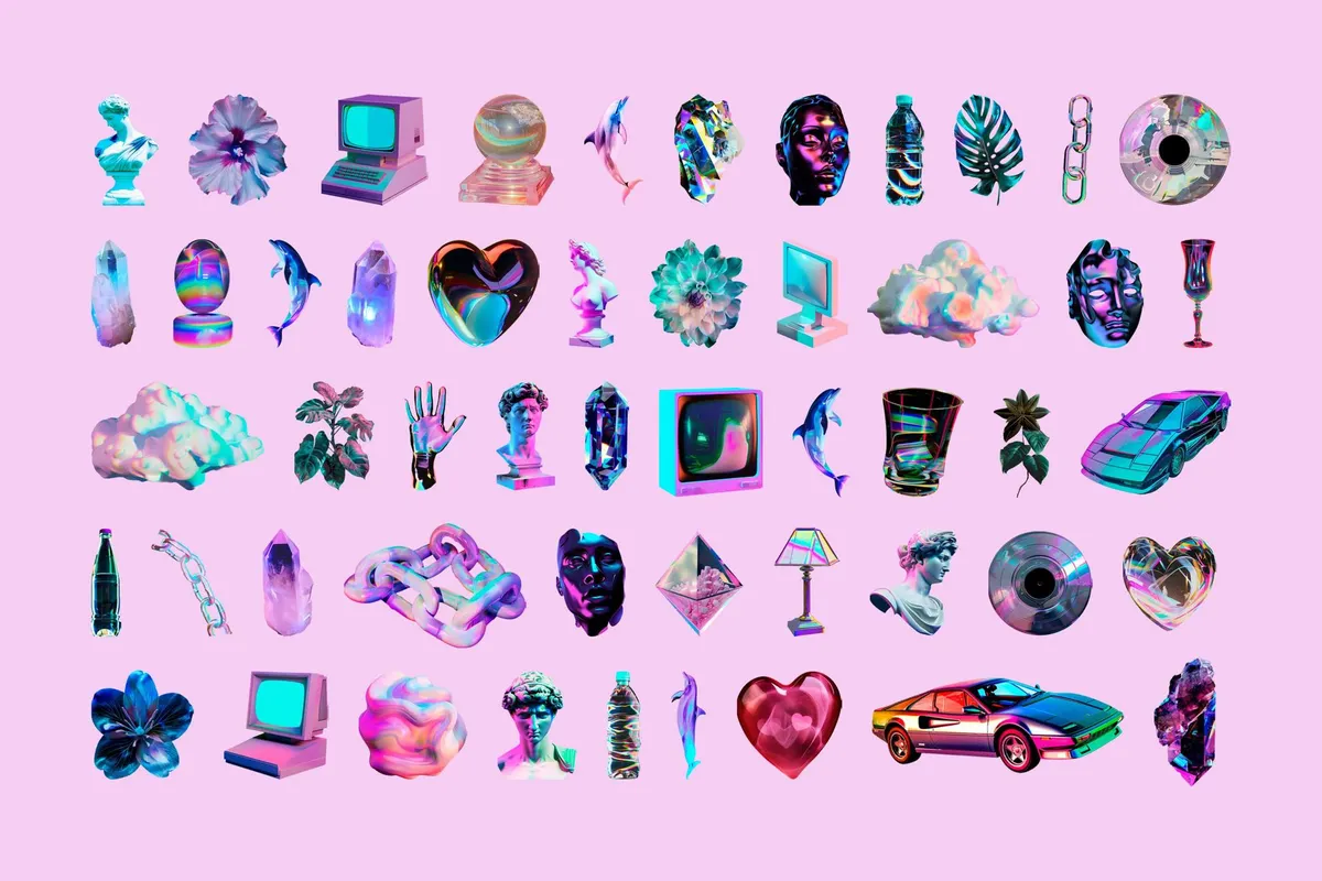 Vaporwave Collage Kit