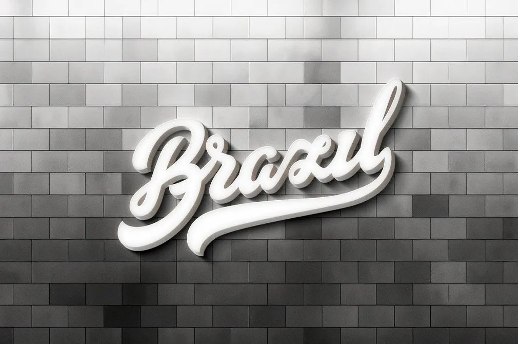 Bright Retro 3D Sign Mockups