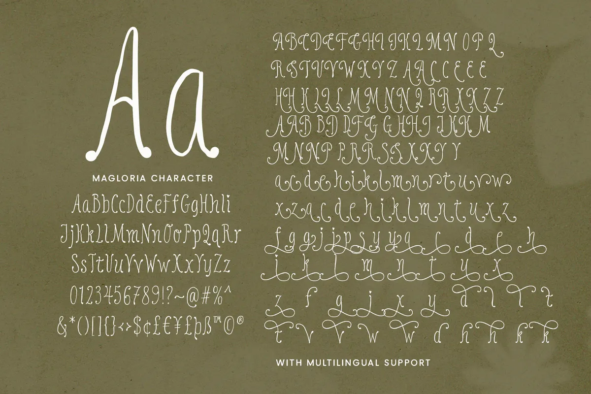Magloria - Swirly Handwritten Font