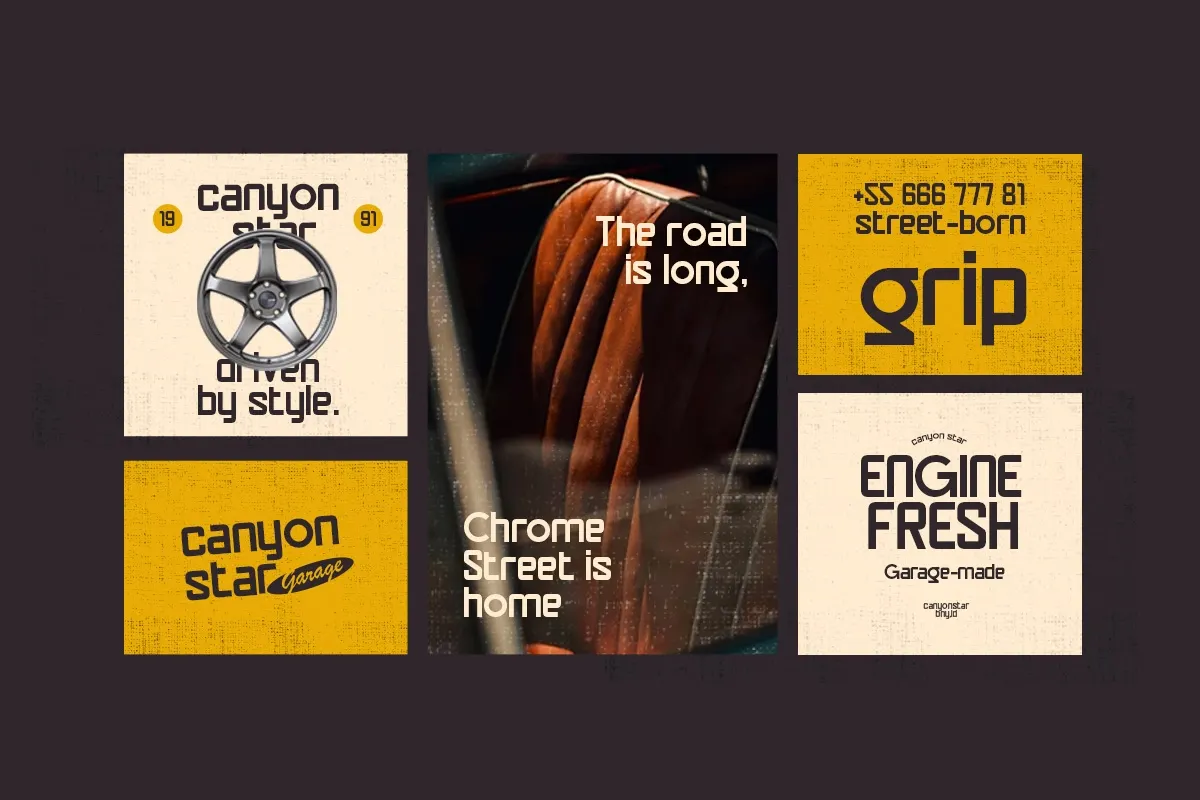 Ogalio - Automotive Retro Display Sans Font