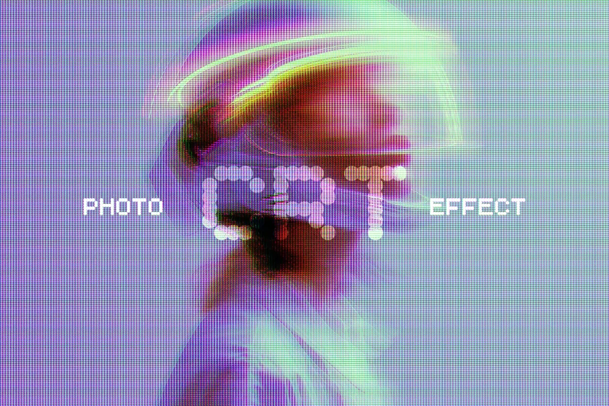Retro CRT Monitor Photo Effect