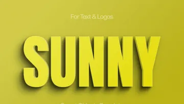 Summer Vibe Yellow Text Effect