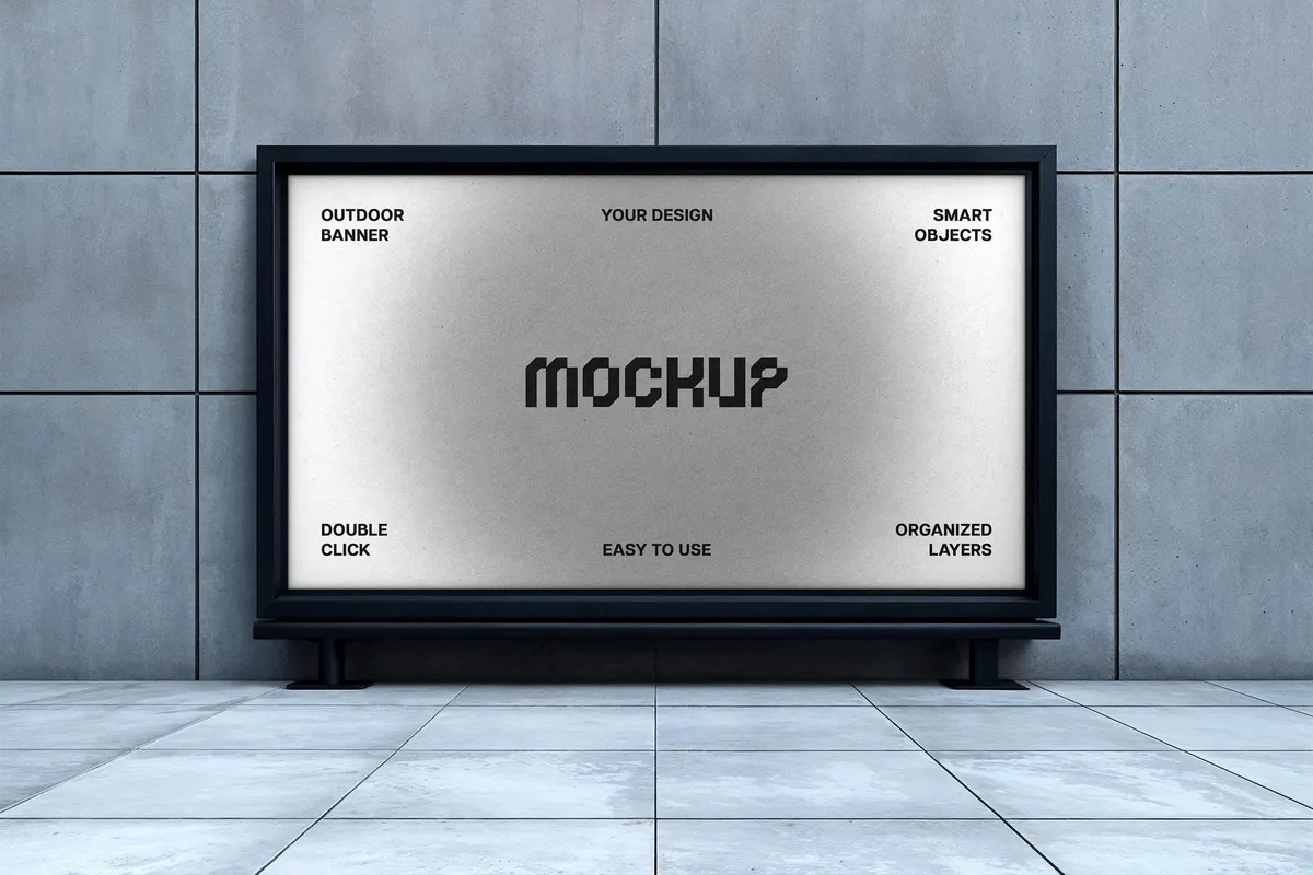 Indoor Advertising Banner Mockup