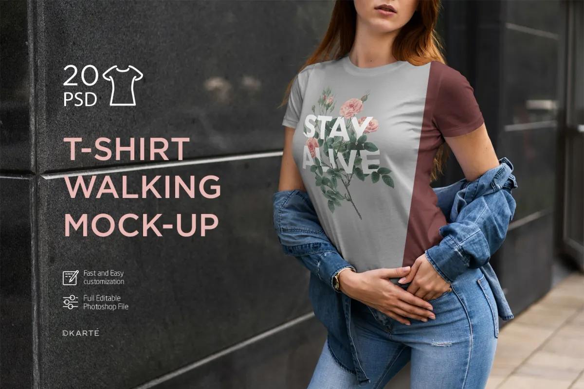 Women T-Shirt Mockup Bundle
