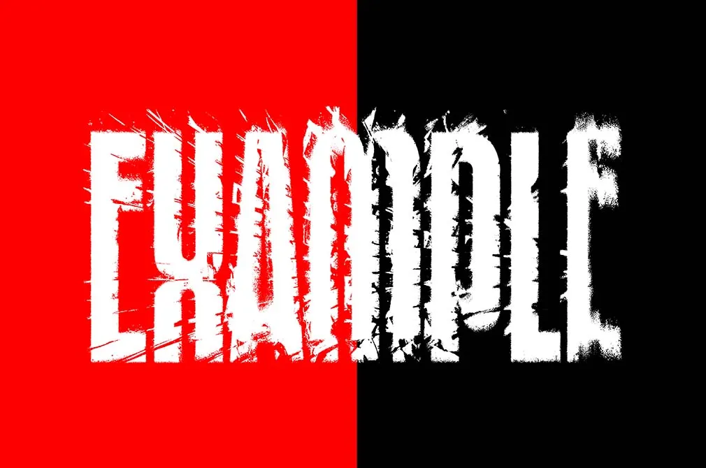 Fractured Distortion Text Effect