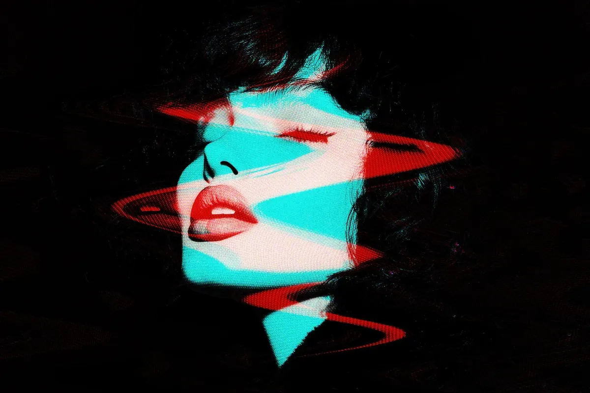 TV Flicker Glitch Photo Effect