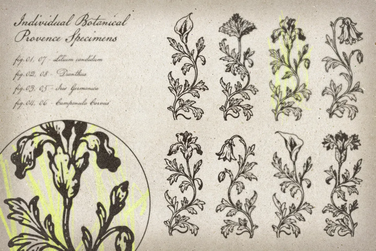Floral Gothic Ornaments