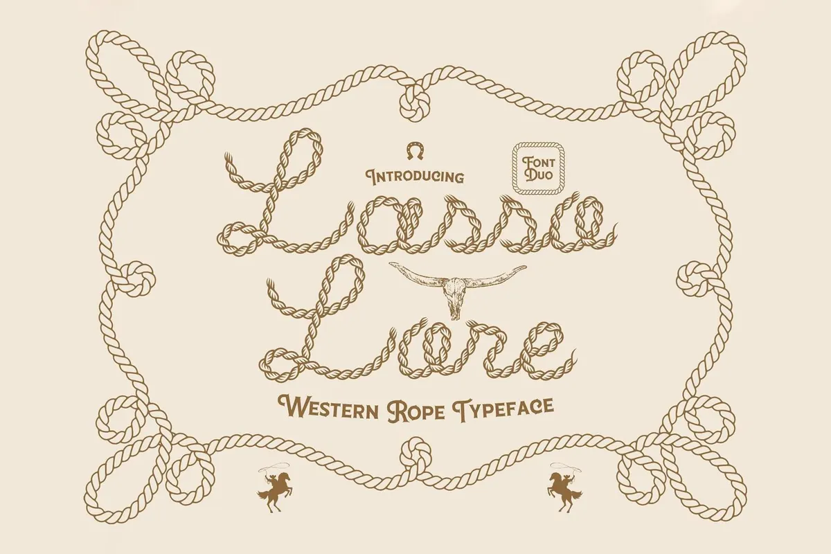 Lasso Lore - Western Rope Font Duo