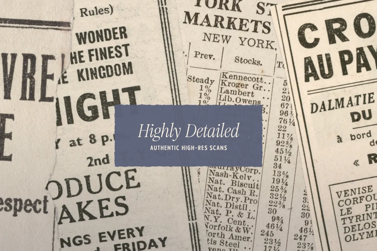 Vintage Newspaper Clippings Texture Pack