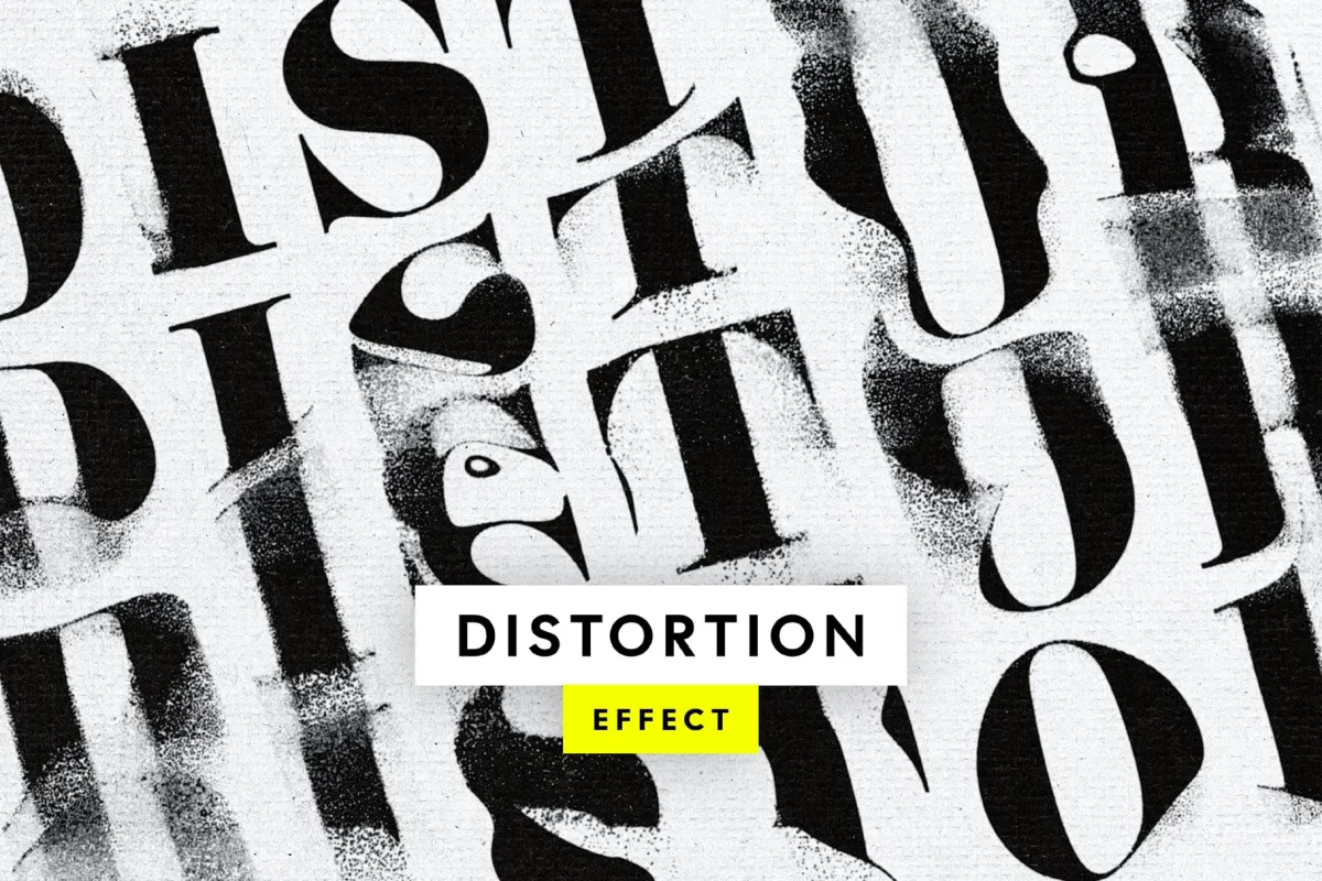 Distort Displace Text Effect