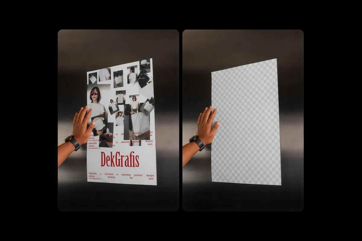 Hand With A3 Poster Mockup
