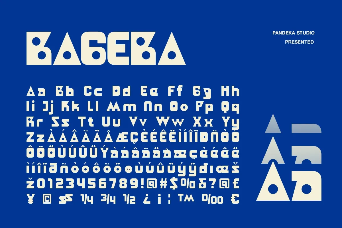 Bageba - Bold Geometric Display Font