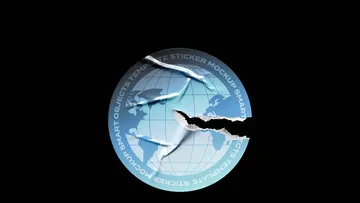 Round Torn Sticker Mockup