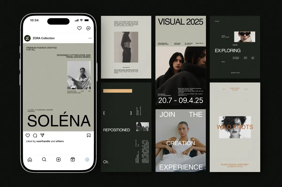 ZORA | Instagram Post & Story Templates for Canva Vol.2