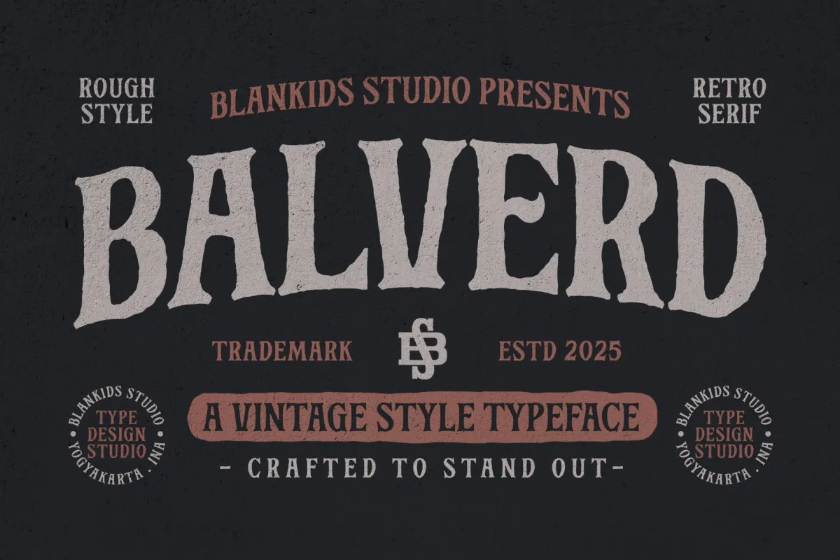 Balverd a Vintage Style Typeface