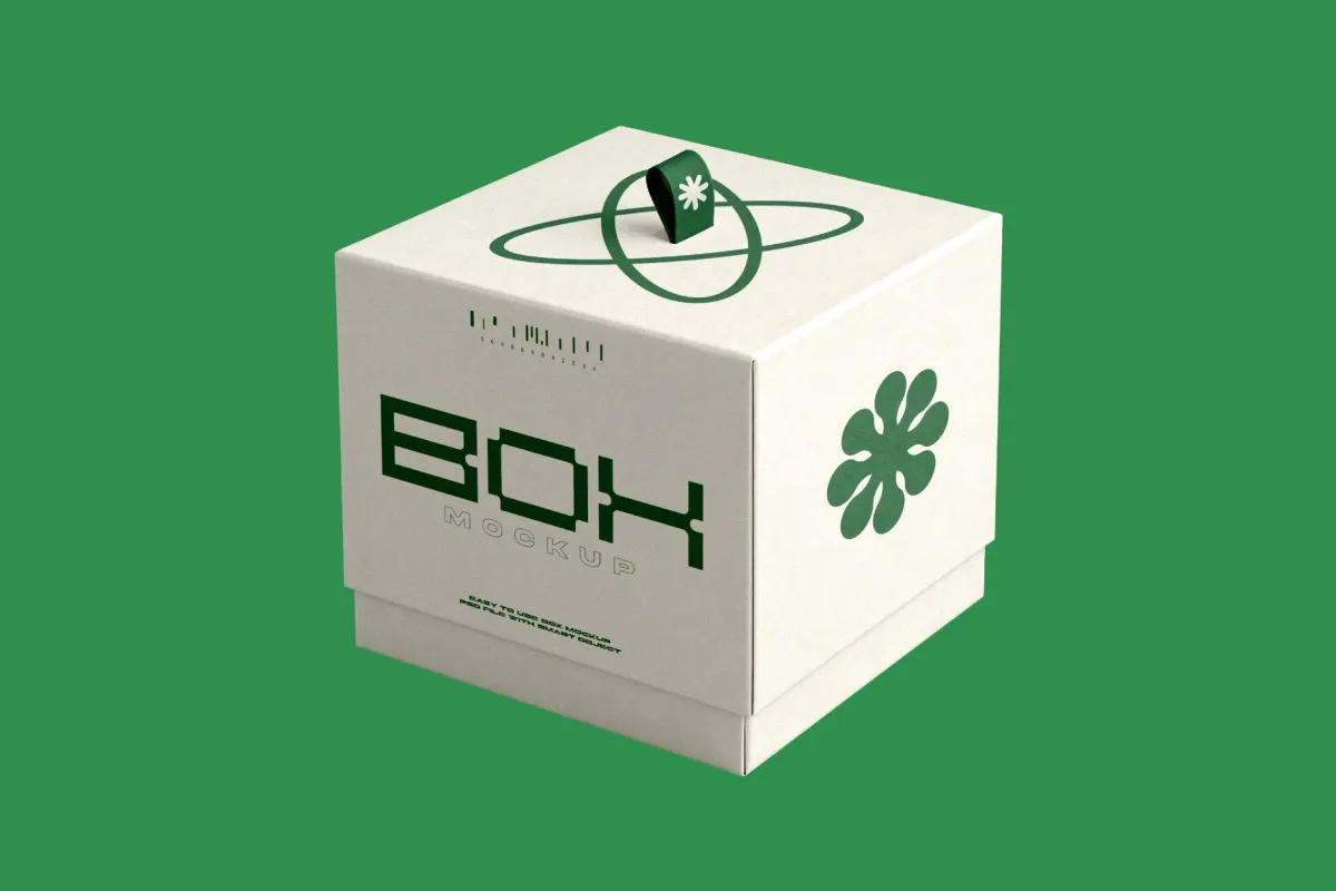 Luxury Box Mockup with Lid
