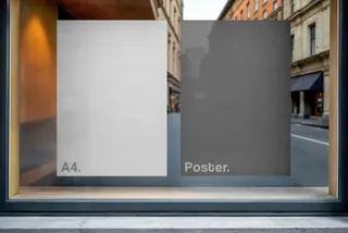 Window Posters Mockup