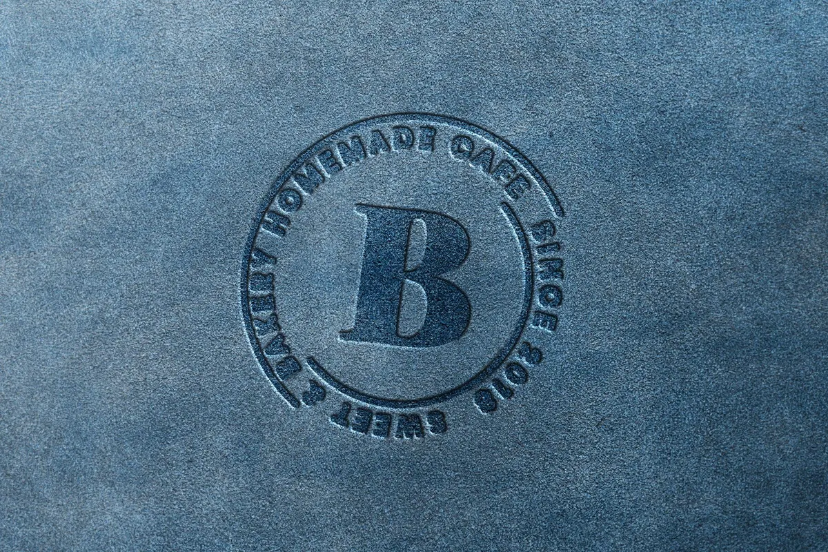 Debossed Suede Logo Mockup