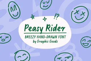 Peasy Rider Handwritten Font