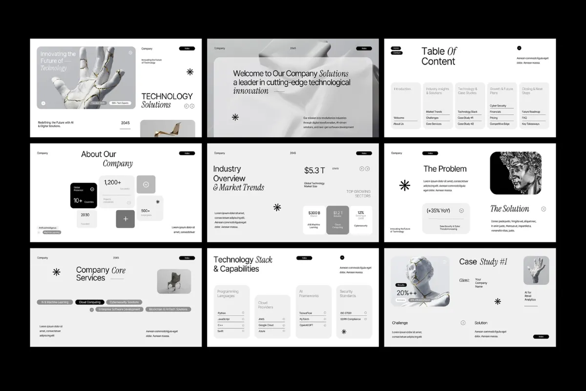 Interactive Technology Business Company Powerpoint