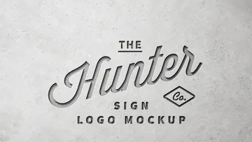 Concrete Wall Logo Mockup