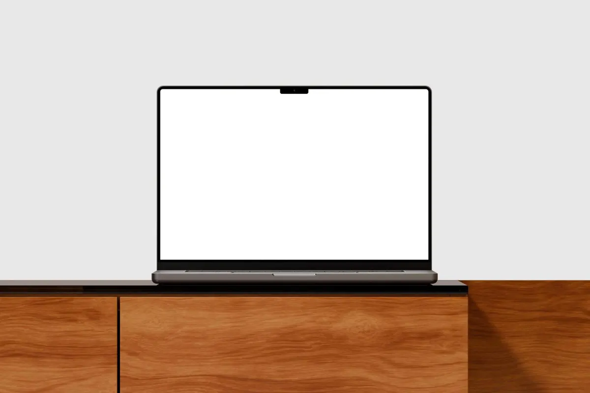 Wooden Cabinet MacBook Pro Mockup