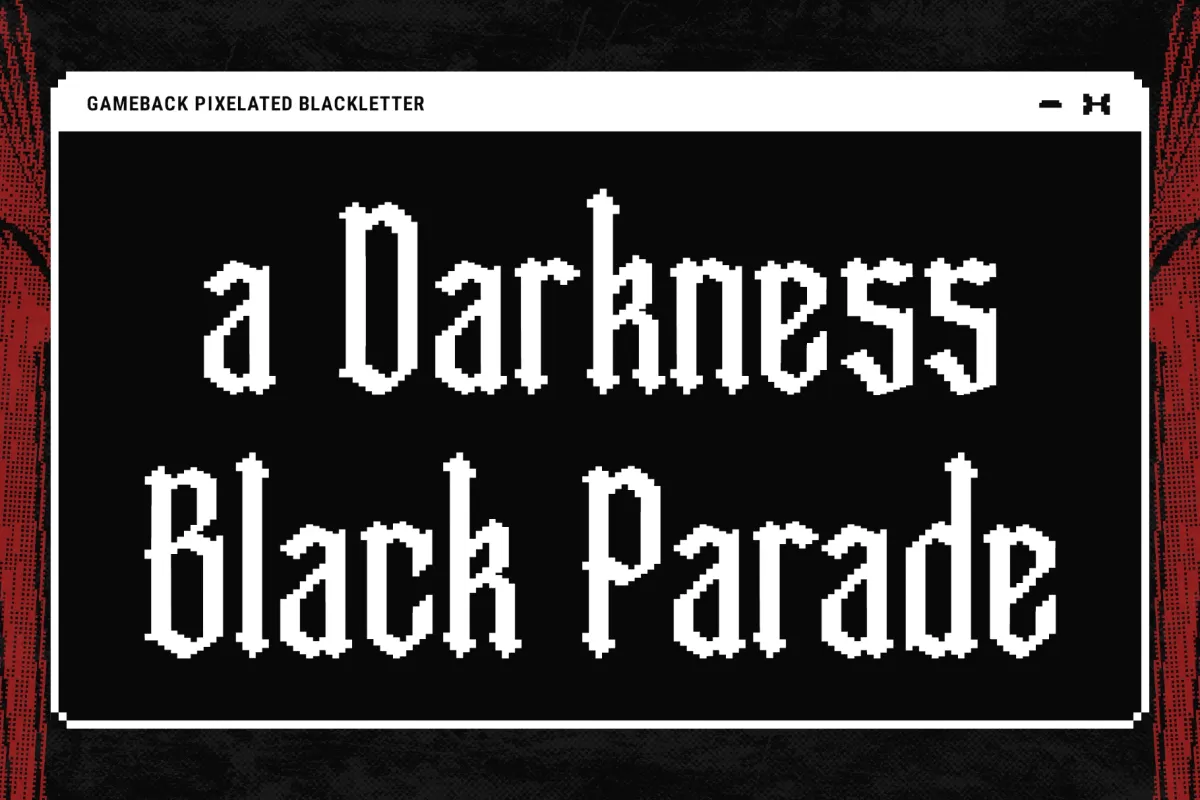Gameback - Retro Gothic Pixel Typeface