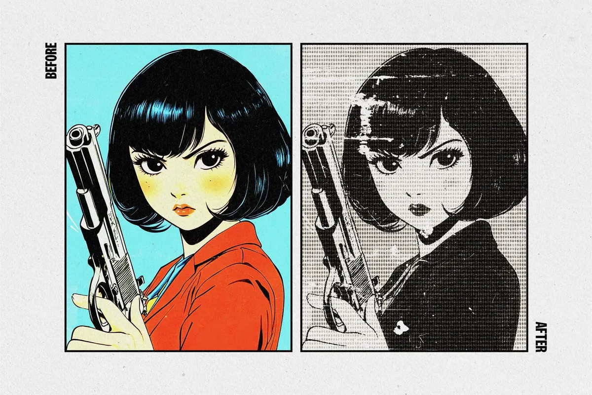 Retro Print Photo Effect