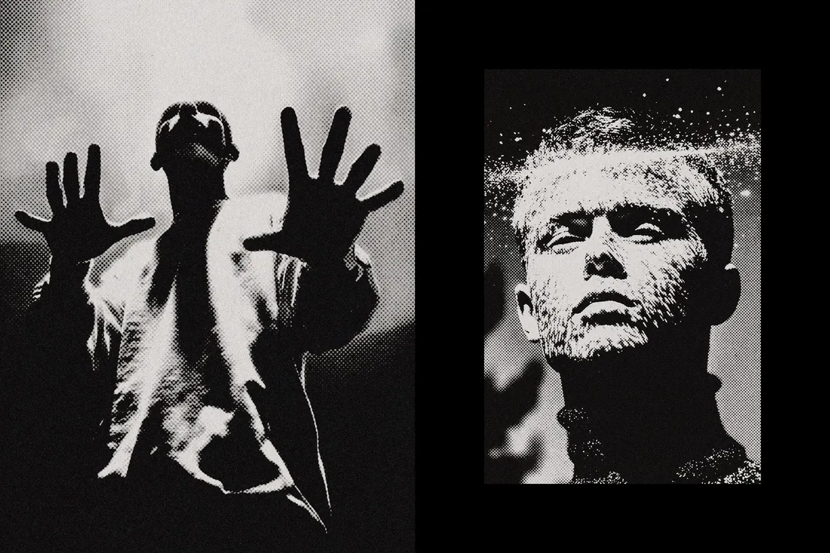 Monochromatic Halftone Photo Effect