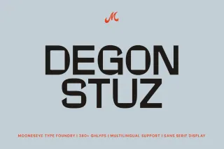 Degon Stuz - Bold Geometric Sans Serif Font