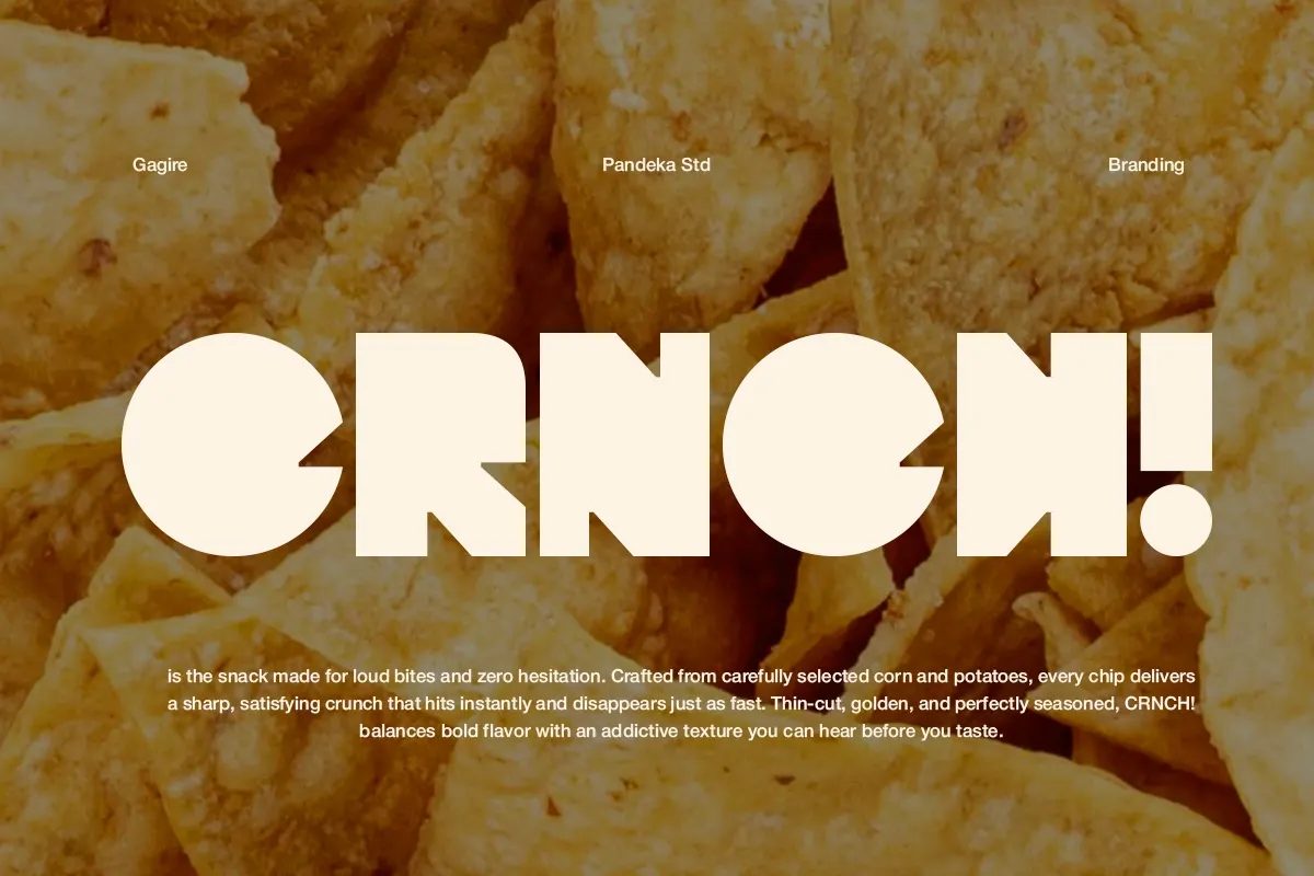 Gagire - Playful Chunky Food Font