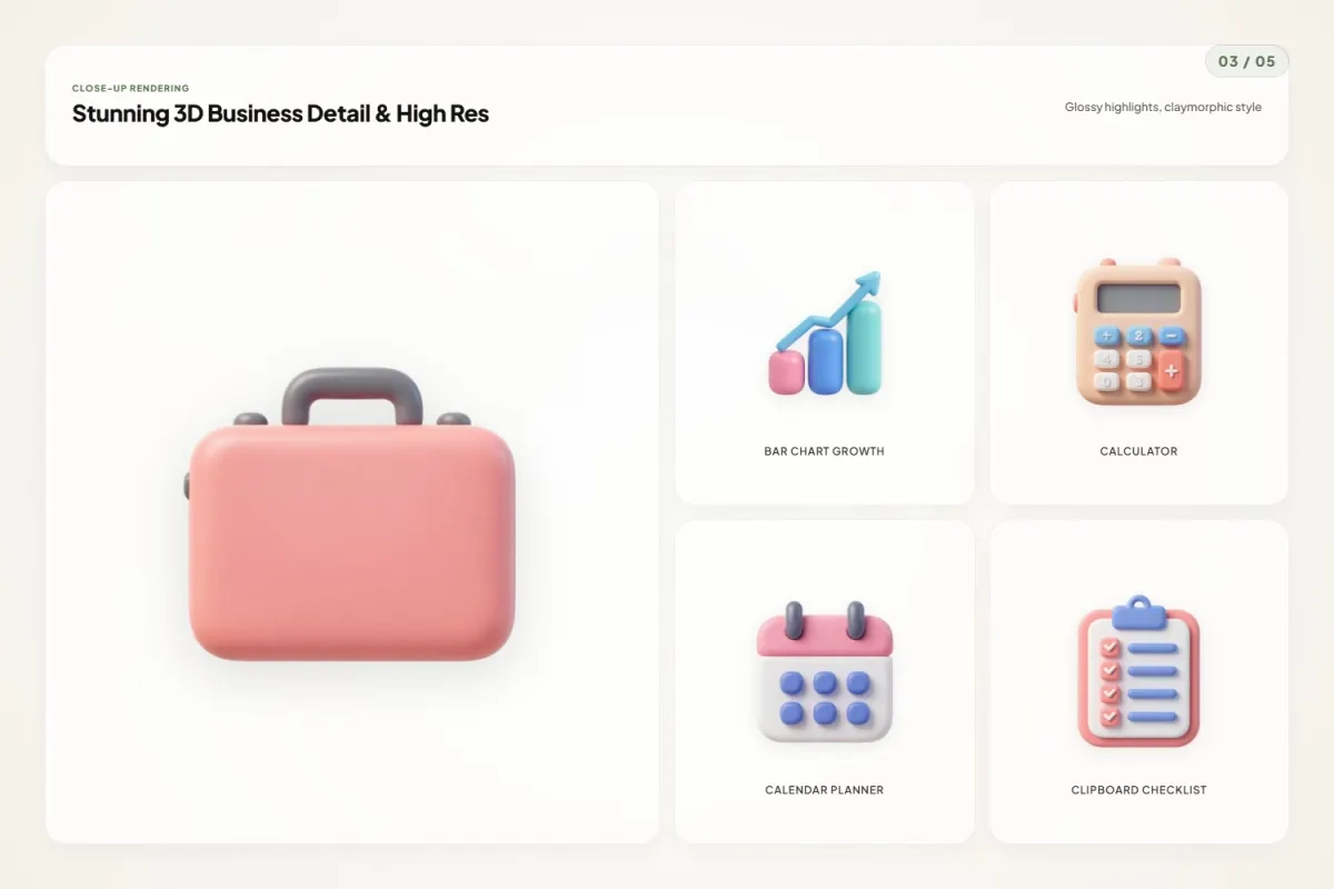 3D Business Icon Pack
