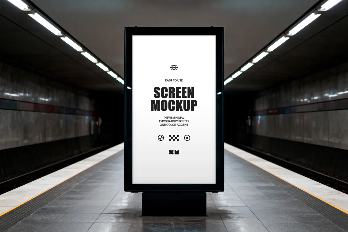Metro Platform Screen Mockup