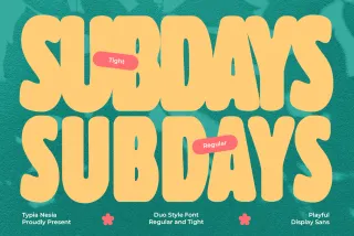 Subdays - Chubby Bubble Display Font