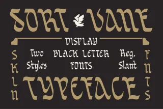 Sortvane - Handcrafted Blackletter Display Font