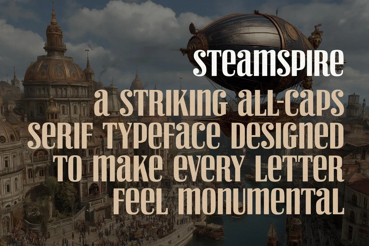 Steamspire - Steampunk Font