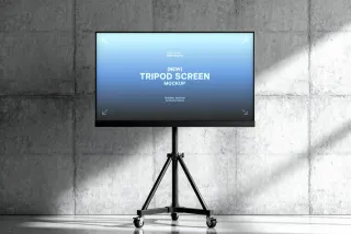 Tripod Presentation Screen Mockup