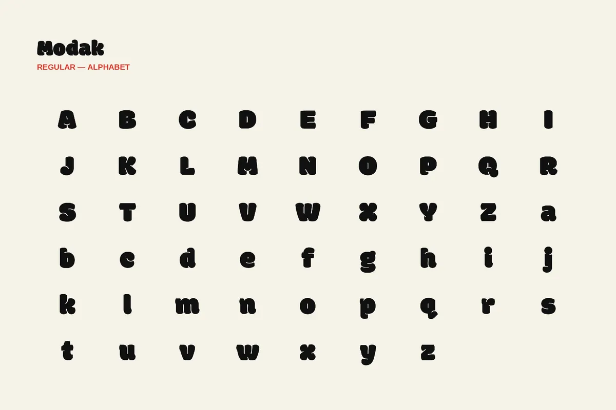 Modak - Bold Cartoon Font