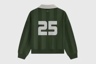 Long Sleeve Polo Jersey Mockup - Back View