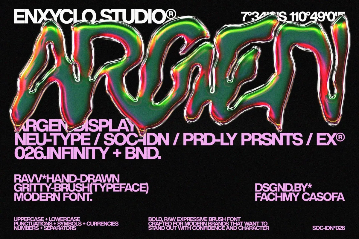 Argen - Hand-Drawn Brush Font
