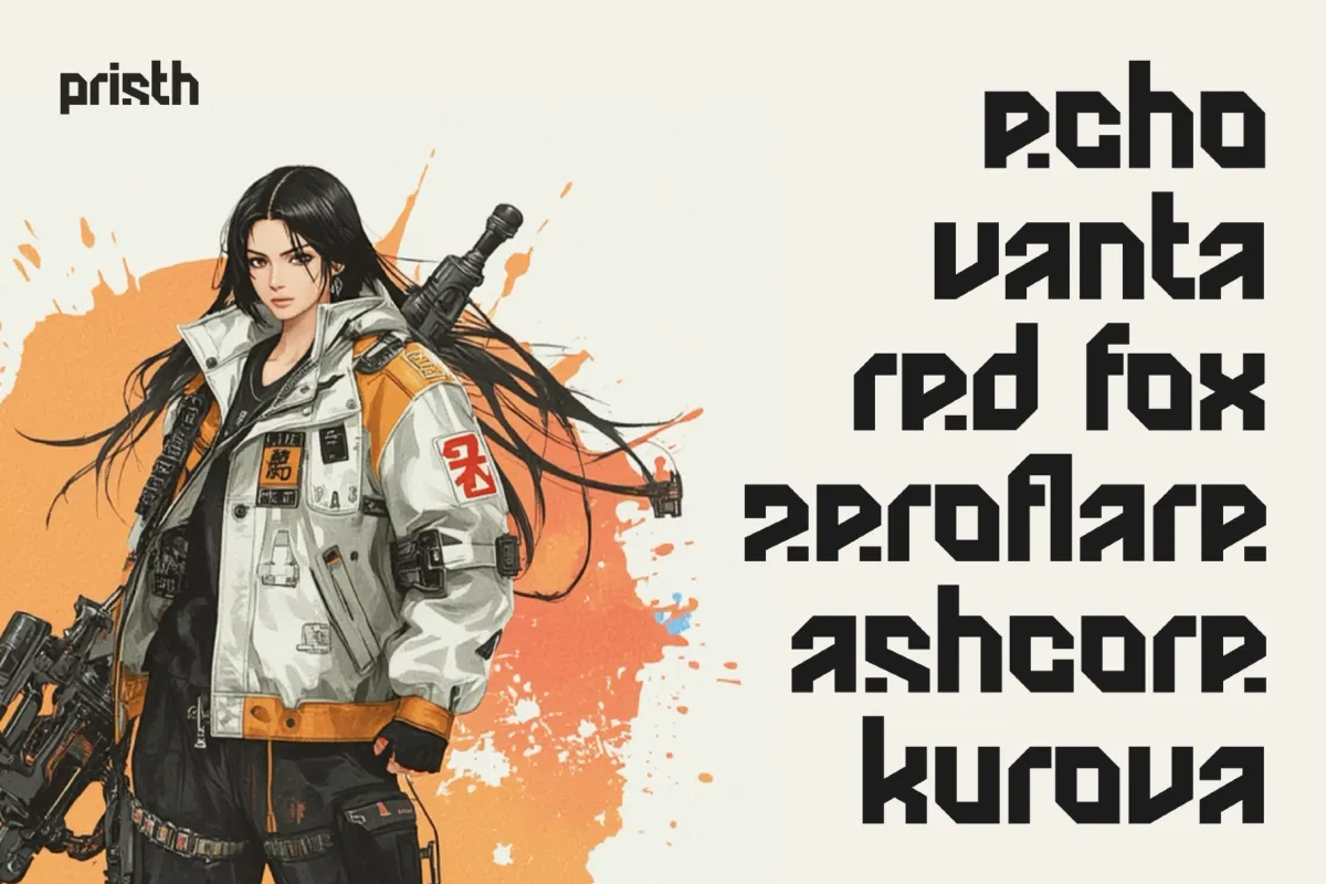 Pristh - Bold Tech Display Font