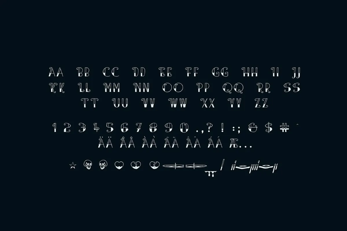 Tattoo U Font