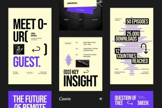 Creative Podcast Instagram Pack - CANVA Template