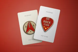 Metallic Pin Mockup