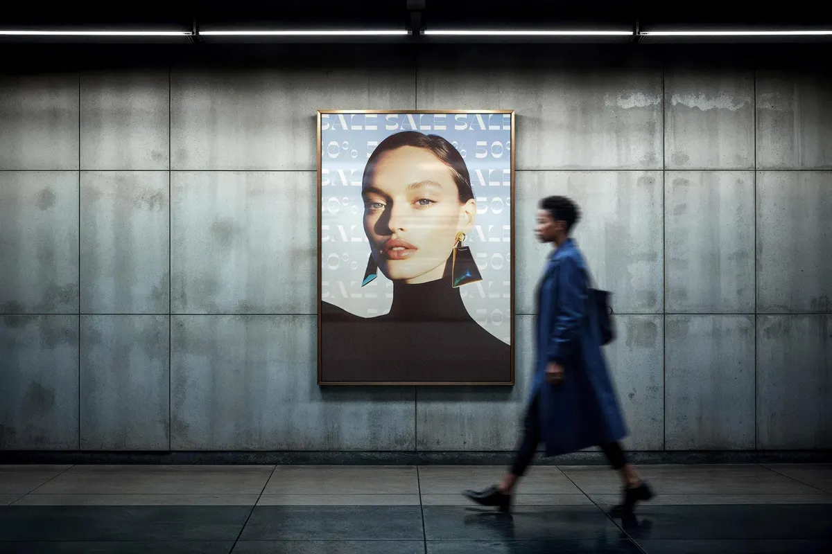 Subway A4 Poster Mockup