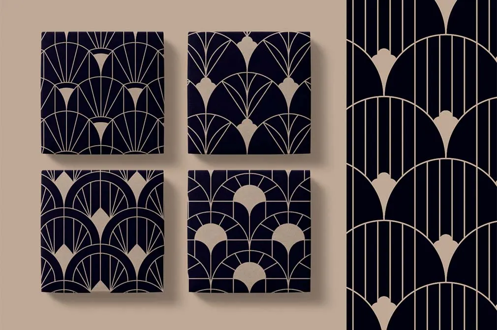 Fish Scale Art Deco Patterns