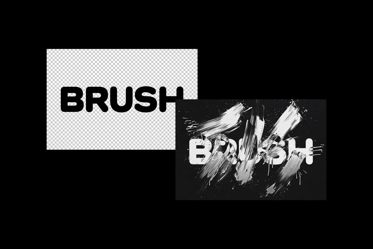 Distort Brush Text Effect
